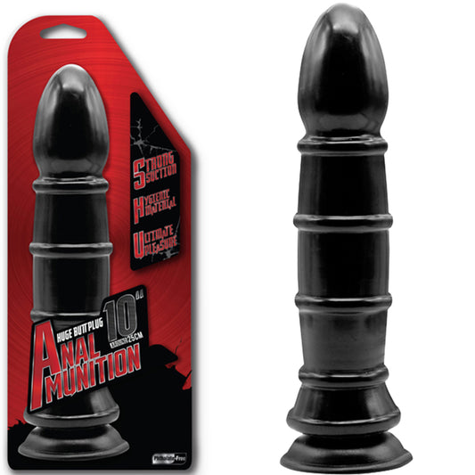 ANAL MUNITION 10" Butt Plug Suction Cup Base Dildo Huge Large Couples Sex Toy