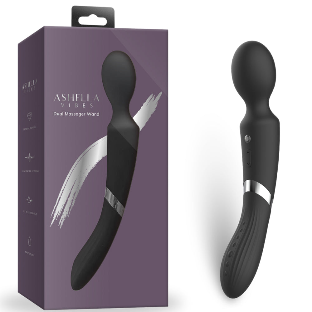 Ashella Vibes Dual Massager Wand Double-Ended G-Spot Vibrator USB
