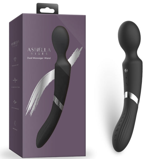 Ashella Vibes Dual Massager Wand Double-Ended G-Spot Vibrator USB