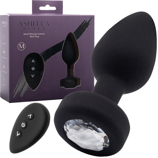 Ashella Vibes  Jewel Remote Control Butt Plug Medium