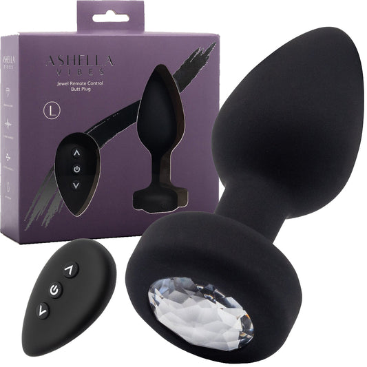 Ashella Vibes Jewel Remote Control Butt Plug Large