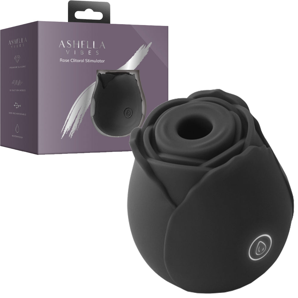 Ashella Vibes Rose Clitoral Stimulator Air Pulse Vibrator Rechargeable Sex Toy