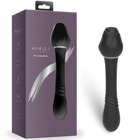 Ashella Vibes Rose Clitoral Sucking Stimulator Thrusting G-Spot Vibrator Sex Toy
