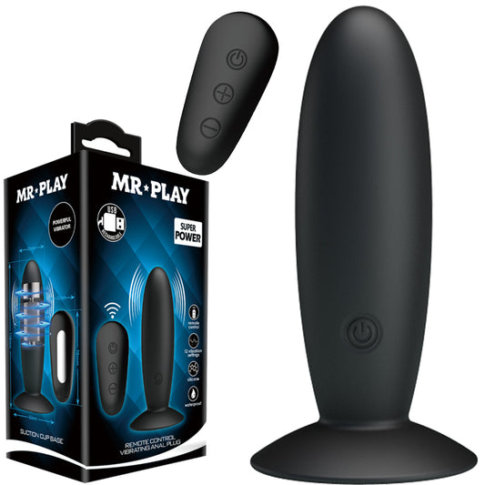MR Play Remote Control Vibrating Anal Plug Prostate Massager Butt Sex Toy