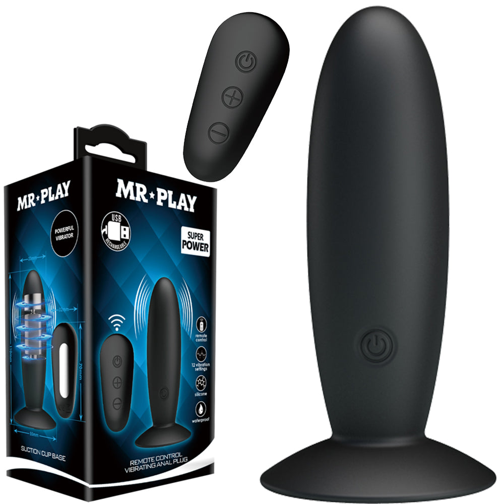 MR Play Remote Control Vibrating Anal Plug Prostate Massager Butt Sex Toy