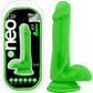Blush Neo Elite 6" Silicone Dual Density Cock Balls Dildo Neon Dong Sex Toy