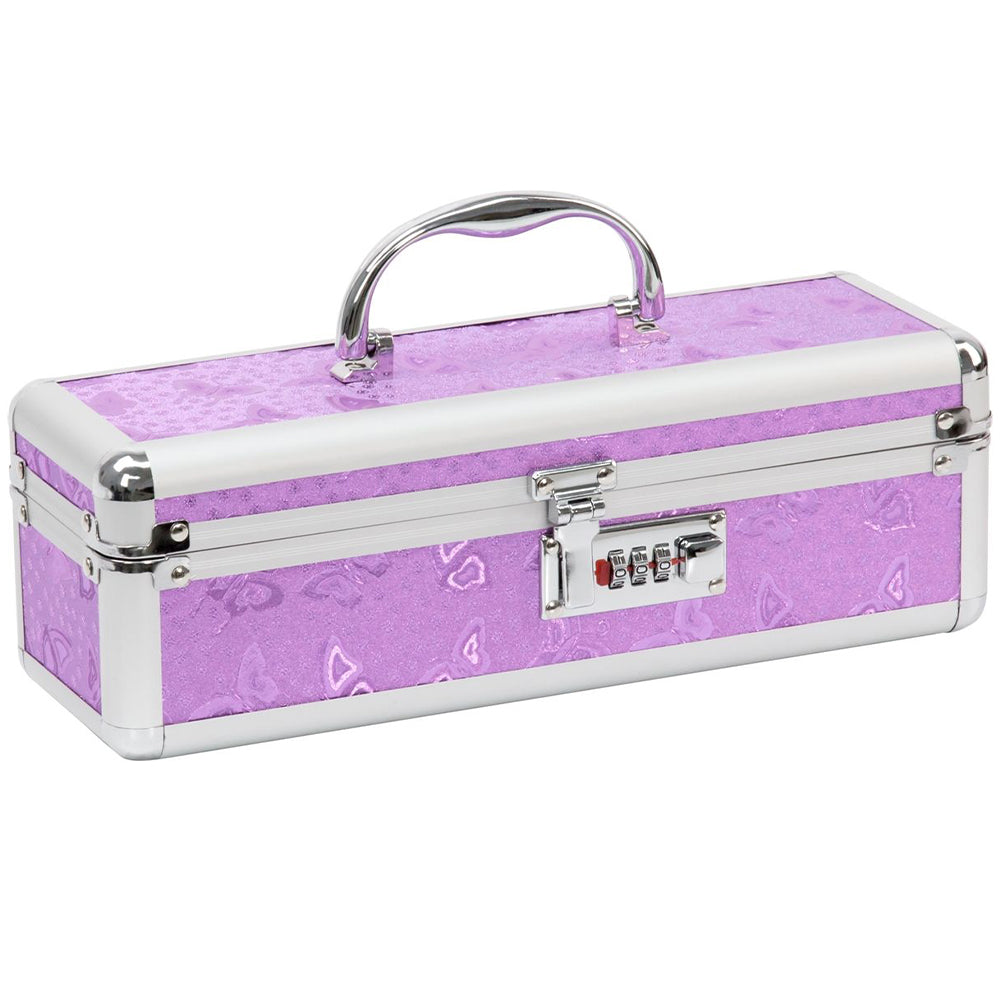 BMS Lockable KEYLESS Vibrator Case Sex Toy Storage Trunk Chest Purple
