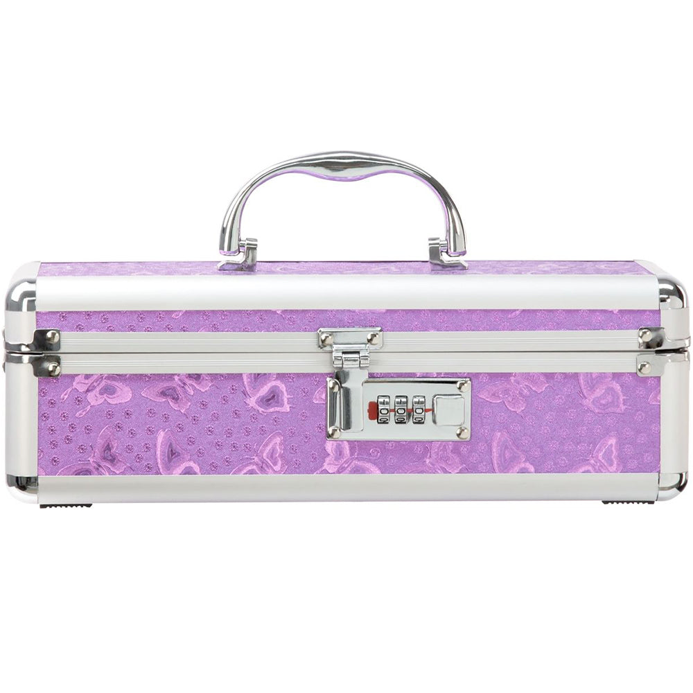 BMS Lockable KEYLESS Vibrator Case Sex Toy Storage Trunk Chest Purple