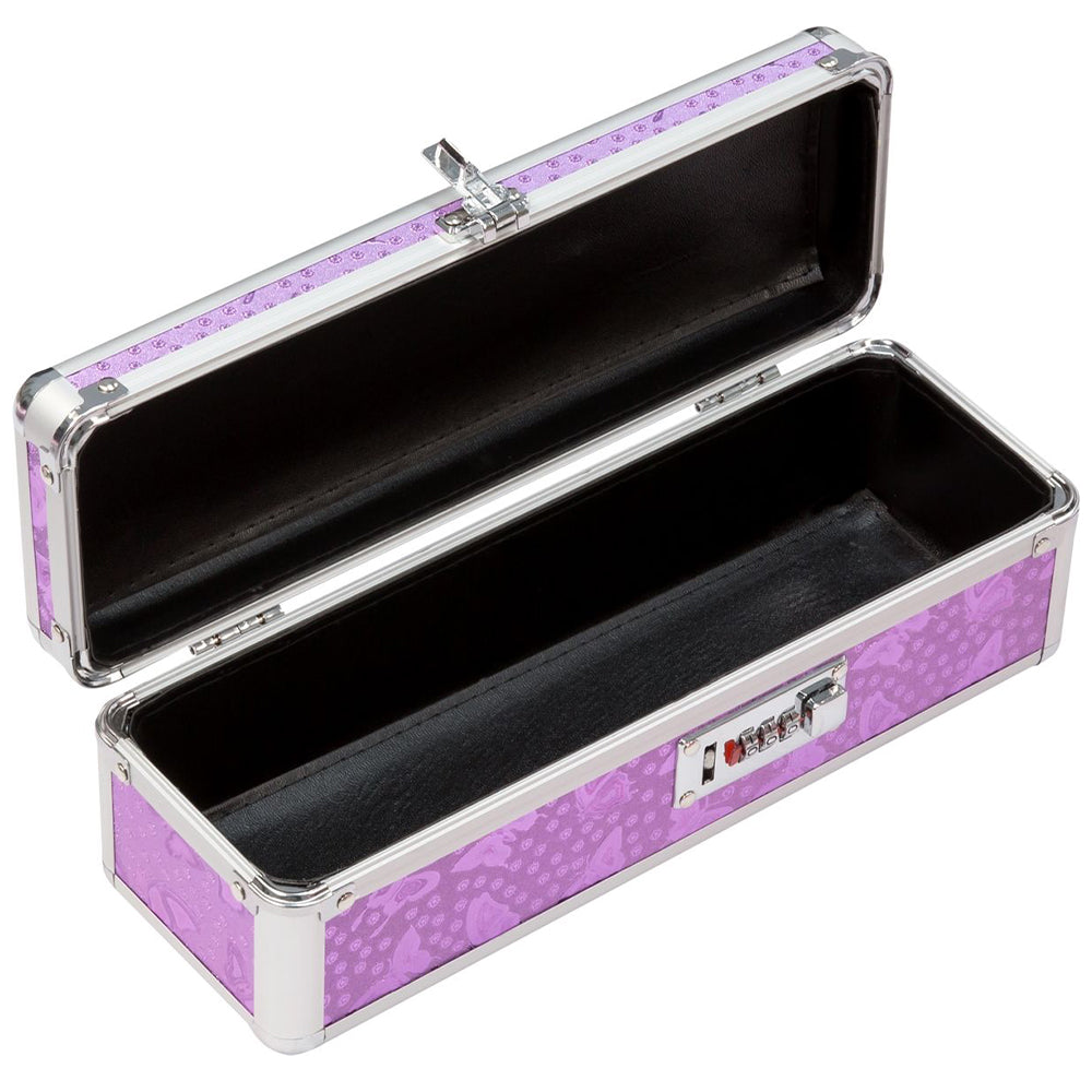 BMS Lockable KEYLESS Vibrator Case Sex Toy Storage Trunk Chest Purple