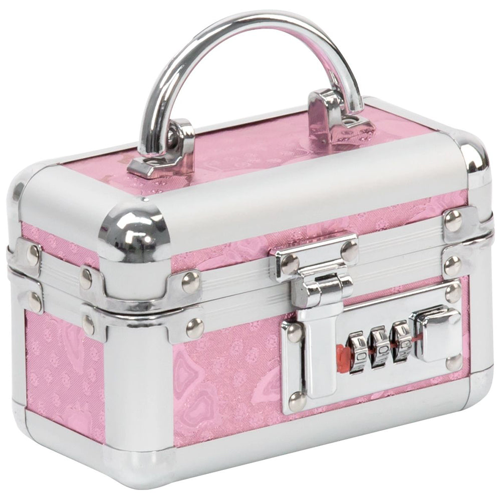BMS Lockable KEYLESS Vibrator Case Sex Toy Storage Trunk Chest Mini Pink