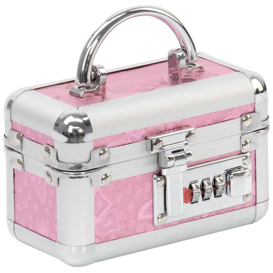 BMS Lockable KEYLESS Vibrator Case Sex Toy Storage Trunk Chest Mini Pink