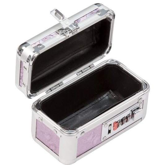 BMS Lockable KEYLESS Vibrator Case Sex Toy Storage Trunk Chest Mini Purple