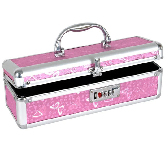BMS Lockable KEYLESS Vibrator Case Sex Toy Storage Trunk Chest Pink