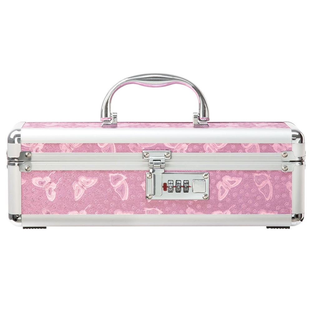 BMS Lockable KEYLESS Vibrator Case Sex Toy Storage Trunk Chest Pink