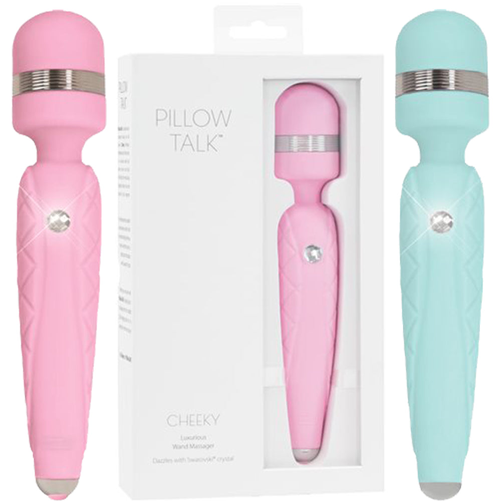 Pillow Talk Cheeky Pink Wand Clitoral Stimulator Rechargeable