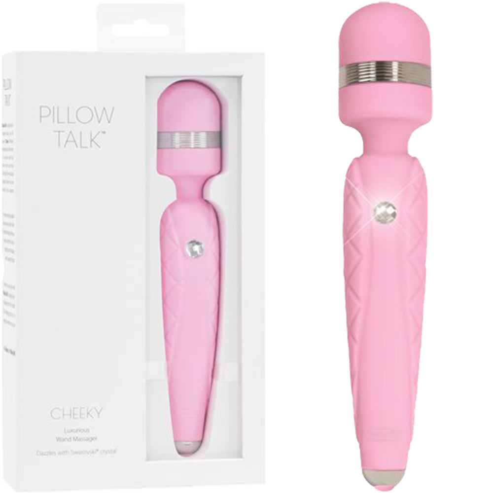 Pillow Talk Cheeky Pink Wand Clitoral Stimulator Rechargeable