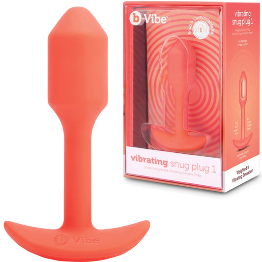 B-Vibe Vibrating Snug Plug 1 Orange Anal Vibrator Prostate Massager Sex Toy