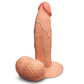 B-Vibe Slipskin Realistic Silicone Dildo- 6" Girthy Mocha