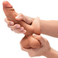 B-Vibe Slipskin Realistic Silicone Dildo- 6" Girthy Mocha