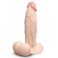 B-Vibe Slipskin Realistic Silicone Dildo- 7" Girthy Cream