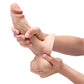 B-Vibe Slipskin Realistic Silicone Dildo- 7" Girthy Cream
