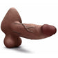 B-Vibe Slipskin Realistic Silicone Dildo- 9" Girthy Brown