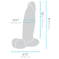 B-Vibe Slipskin Realistic Silicone Dildo- 9" Girthy Mocha