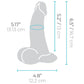B-Vibe Slipskin Realistic Silicone Dildo-6.5" Curved Mocha