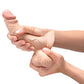 B-Vibe Slipskin Realistic Silicone Dildo-6.5" Curved Cream