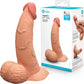 B-Vibe Slipskin Realistic Silicone Dildo-6.5" Curved Mocha