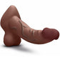 B-Vibe Slipskin Realistic Silicone Dildo-9" Curved Brown
