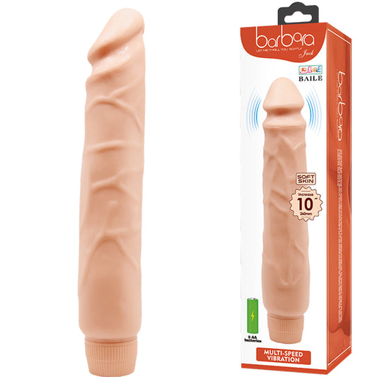 XL Large Realistic 10" Veined G-Spot Vibrator Vibrating Dildo Clit Anal Sex Toy