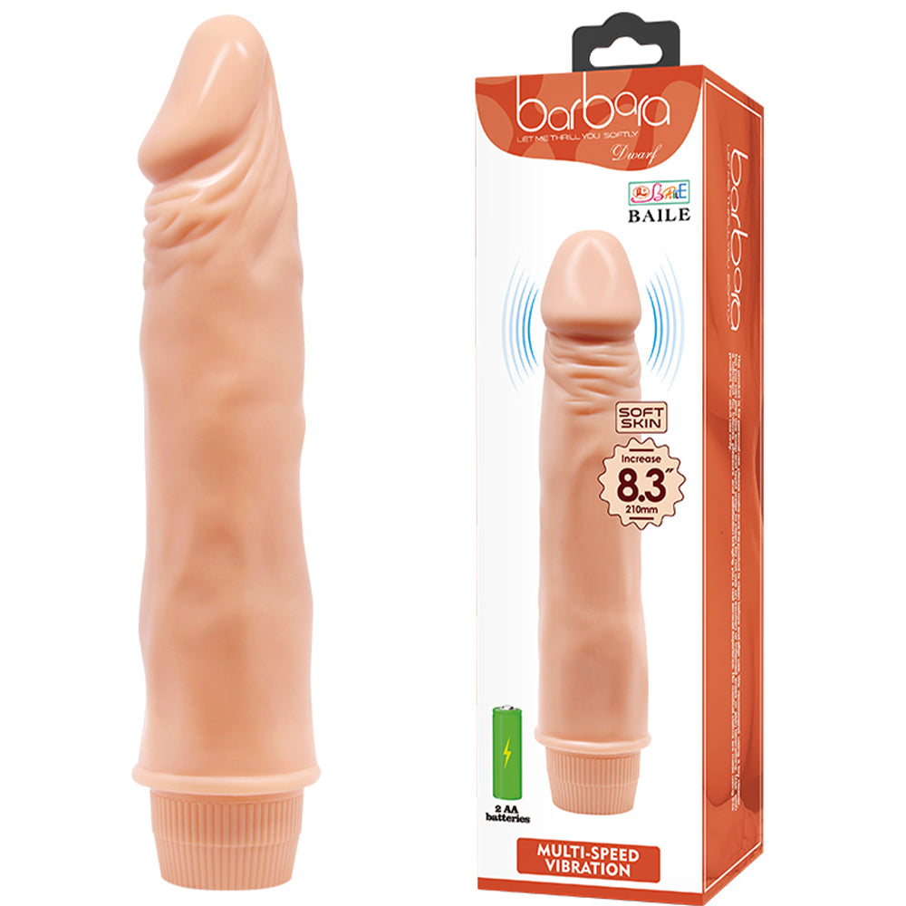 Baile Dwarf 8.3" Realistic Veined Vibrating Dildo