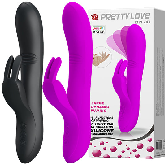 Pretty Love Dylan G-Spot Rabbit Vibrator Clitoral Stimulator USB Sex Toy