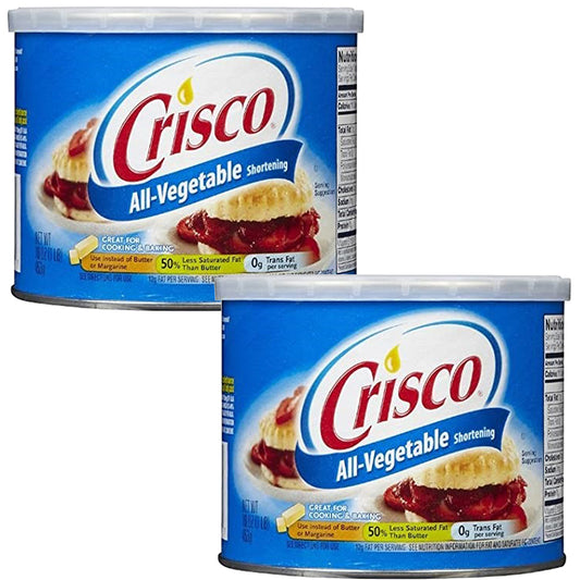 2x CRISCO Shortening All Vegetable Fist Lubricant 453g Anal Fisting Oil Sex Lube