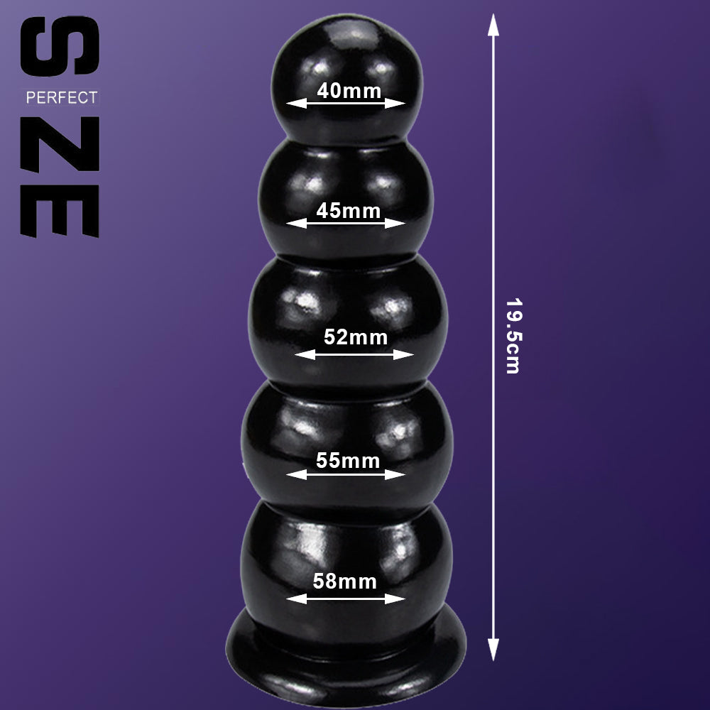 Cucus Beaded Anal Plug Large 19.5cm Butt Dildo