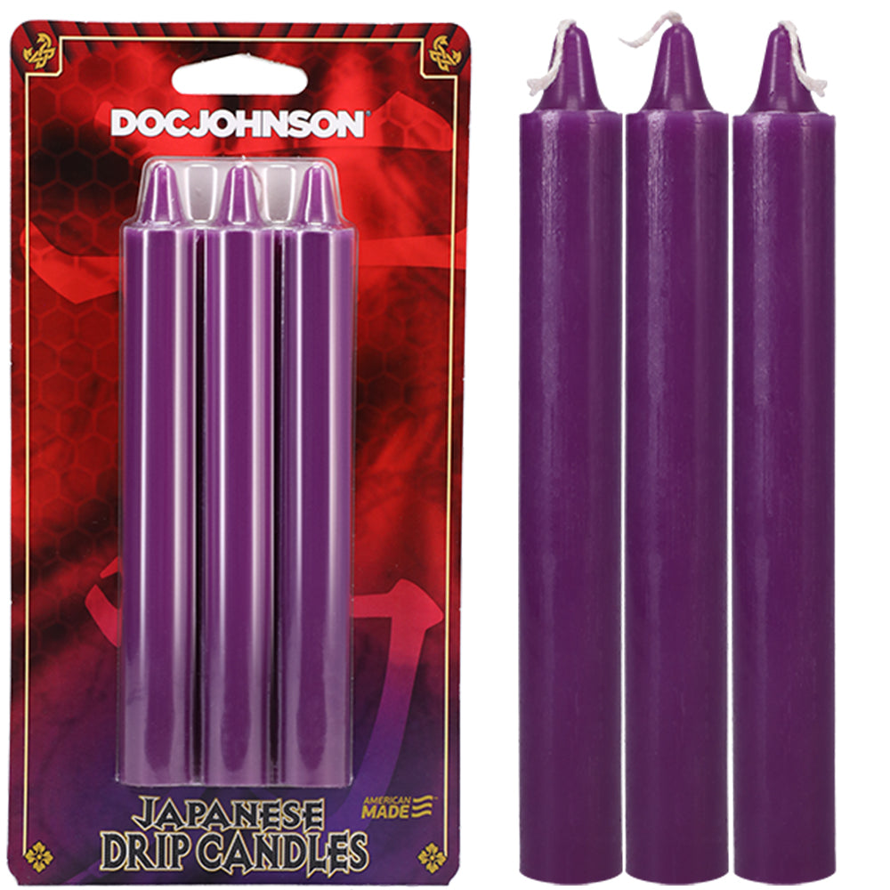 Doc Johnson Japanese Drip Candles BDSM Low Temperature Wax Bondage Play PURPLE