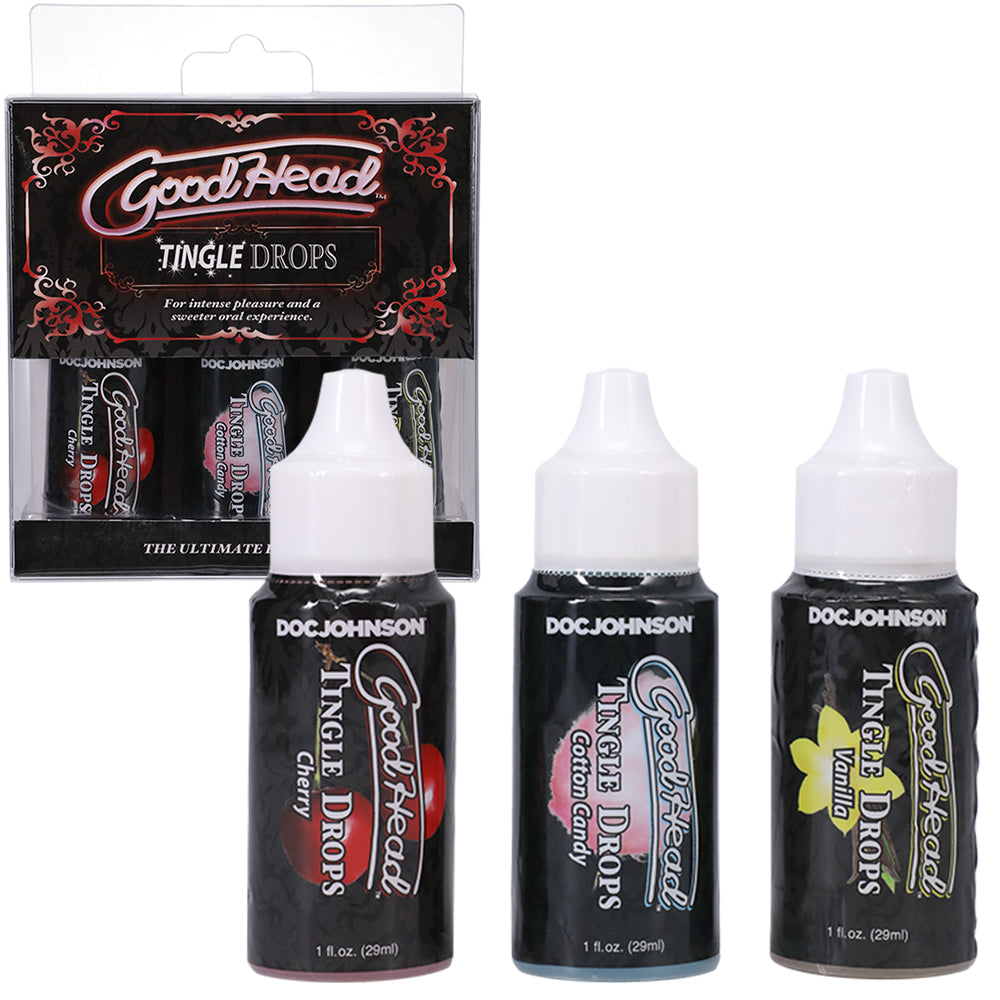 Goodhead Tingle Drops Oral Sex Edible Lubricant Personal Flavoured Lube 3-pack