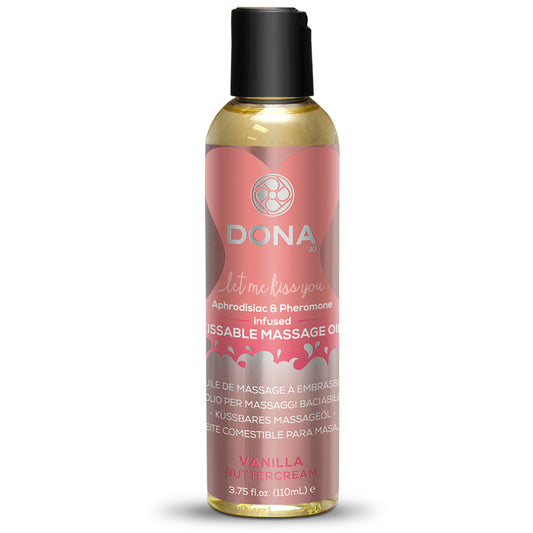 Dona Kissable Massage Oil Vanilla Buttercream Edible Aphrodisiac Pheromone 110ml