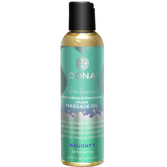 Dona Scented Naughty Massage Oil Aphrodisiac Pheromone Infused Sinful Spring