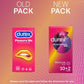 Durex Pleasure Me Latex Condoms 10's   2 Free
