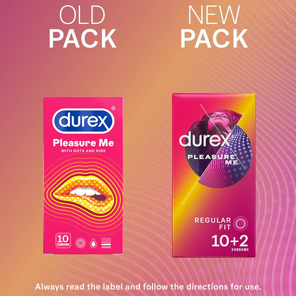 Durex Pleasure Me Latex Condoms 10's   2 Free
