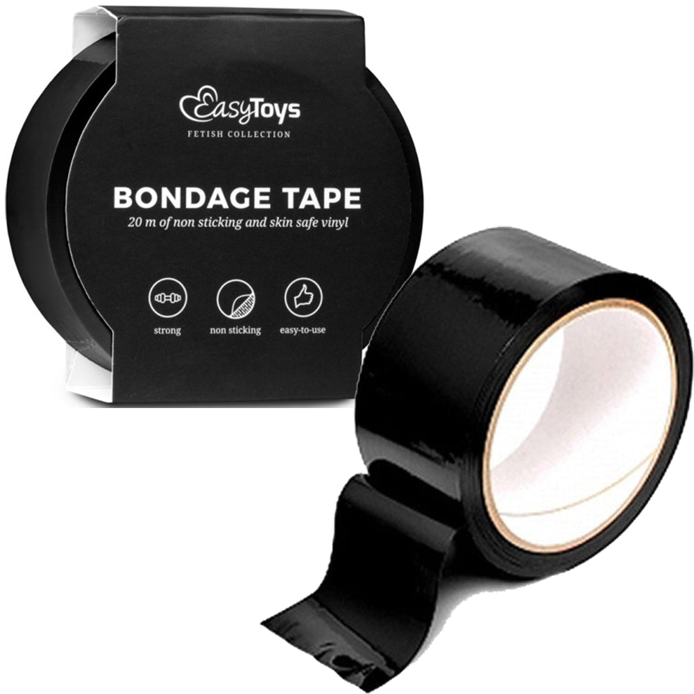 Bondage Tape 20m Non-Sticky Black