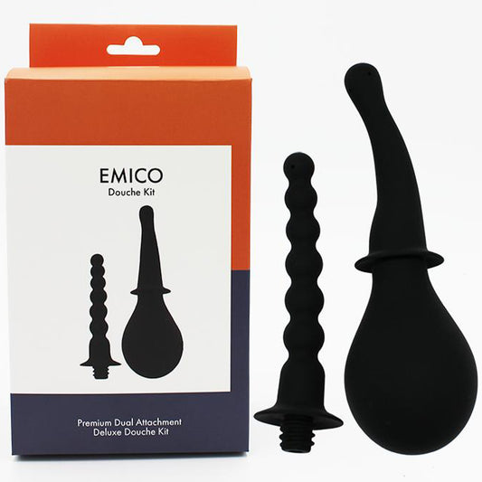 Emico Dual Head Anal Cleanser Douche Rectal Enema Bulb Vaginal Syringe Cleaner