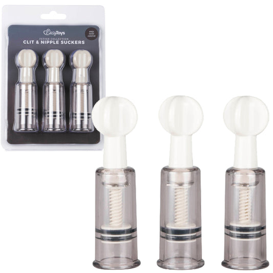 Nipple and Clit Suckers 3-Piece BDSM Fetish Pumps Bondage Couples Sex Toy