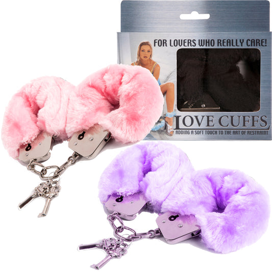 Love Cuffs Furry BDSM Handcuffs Bondage Fluffy Metal Strong Restraints Sex Toy