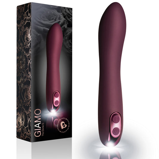 Rocks Off Giamo G Spot Vibrator USB Rechargeable Vibe Female Burgundy Sex Toy