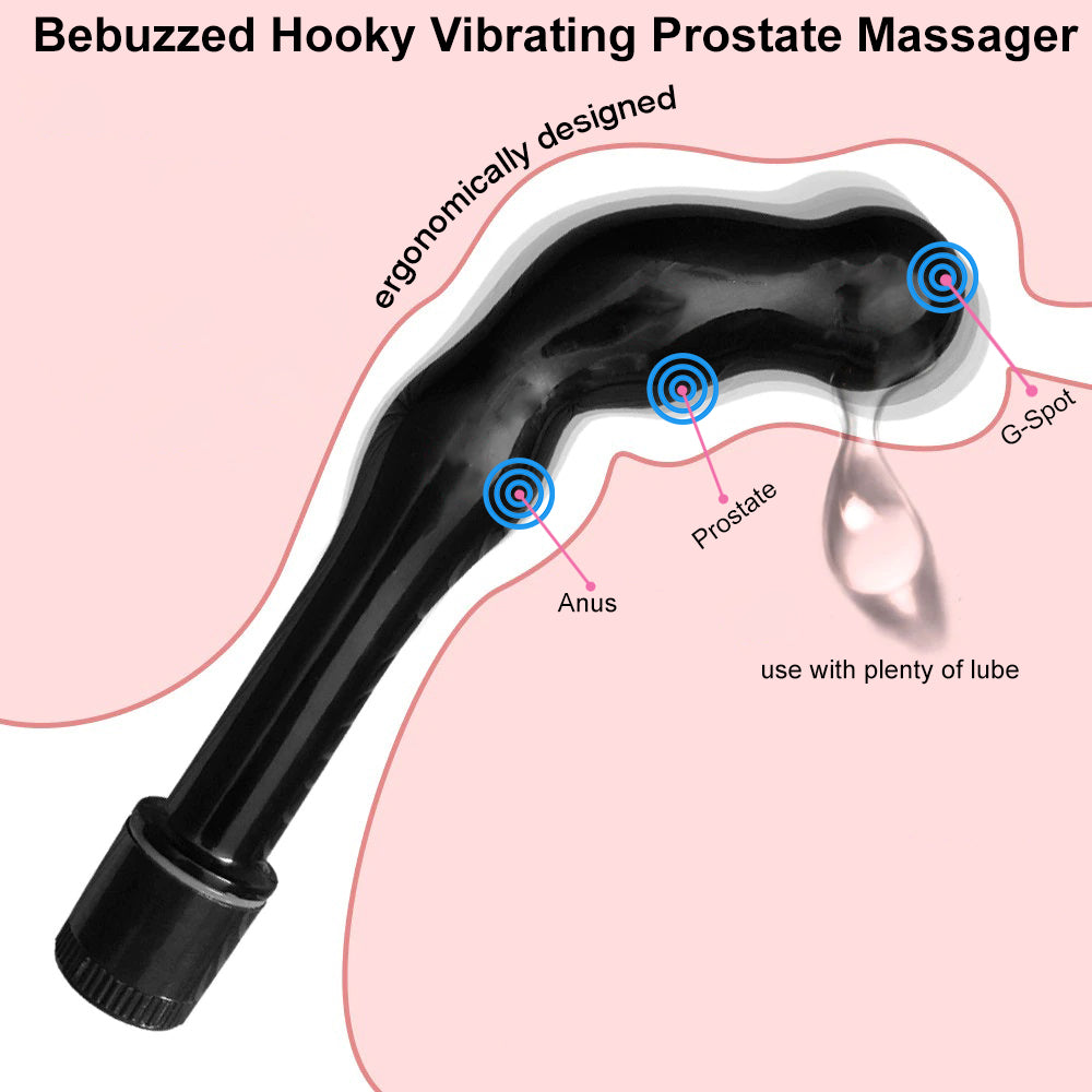 Hooky Vibrating Beaded Prostate Massager Curved Anal Butt Vibrator