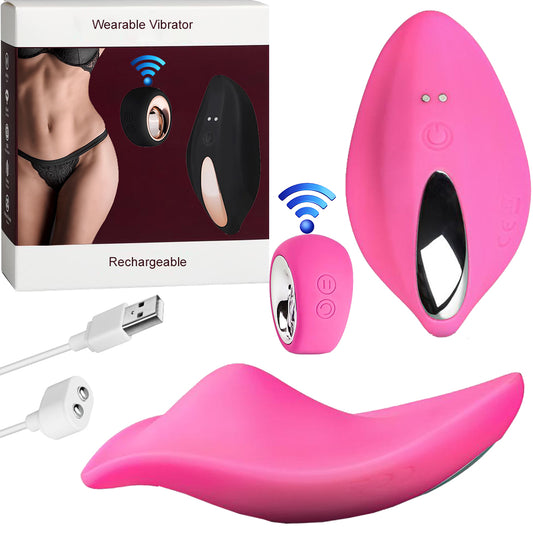 Hubba Wearable Clitoral Stimulator Vibrator Panties Vibrating Panty Pink