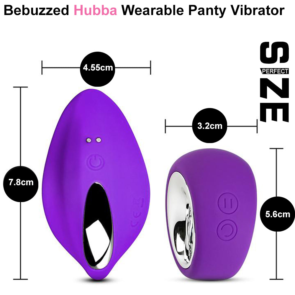 Hubba Wearable Clitoral Stimulator Vibrator Panties Vibrating Panty Purple